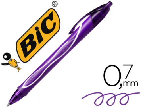 Esferografica bic gelocity quick dry retratil tinta gel purpura ponta de 0,7 mm , Bic , 153774 , 3086123457638